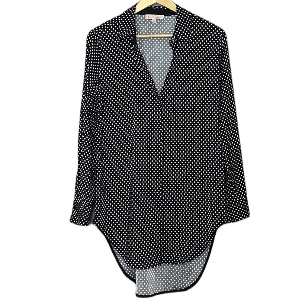Philosophy Black and White Polka Dot Blouse / Dress